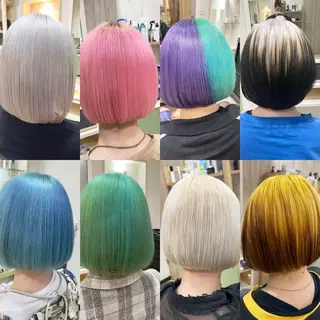 ショート カラー 🌈派手髪ハイトーン 🌈鈴木亮太🌈のヘアスタイル