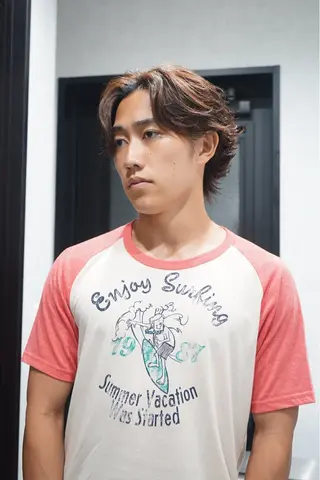 ミディアム パーマ メンズ men’s hair / 隼翔のヘアスタイル