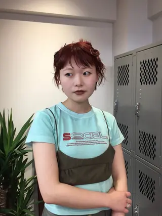 ショート ヘアアレンジ MISAKI 福岡美容室のヘアスタイル