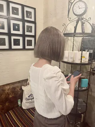 ショート カラー ハイライト🌟/ ボブ/豊田のヘアスタイル