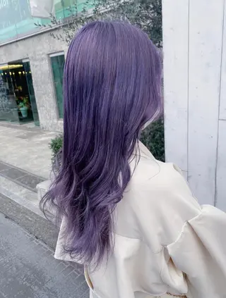 ロング カラー ヘアアレンジ 韓国レイヤーカット/ 儚げカラーチナツのヘアスタイル