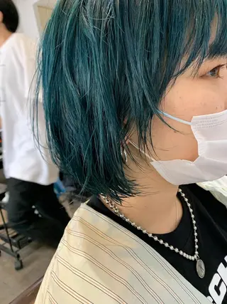 ショート カラー パーマ ヘアアレンジ パーマ/透明感カラー /ボブ/吉田一生のヘアスタイル