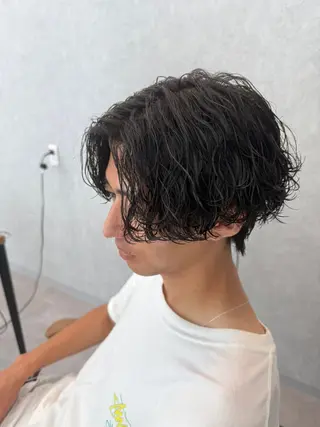 ミディアム パーマ メンズ メンズパーマ職人/ 天神/tatsukiのヘアスタイル