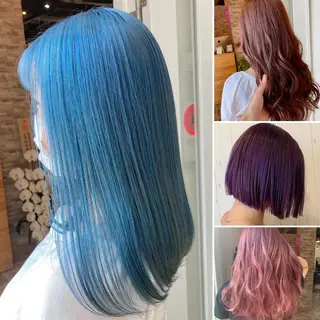 セミロング カラー ヘアカラー&縮毛矯正 STAR☆RIVERのヘアスタイル