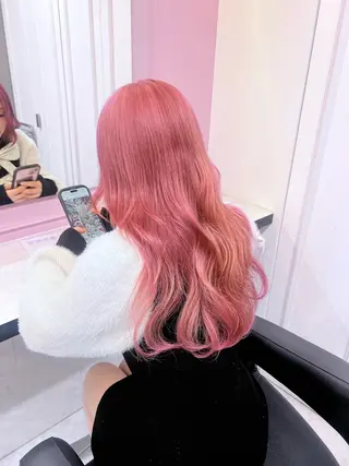セミロング カラー ヘアアレンジ 💕上野美容師☁ ブリーチ💖サワのヘアスタイル