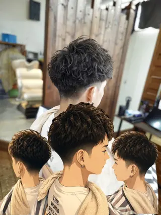 メンズ パーマ タカハシ ユウヤのヘアスタイル