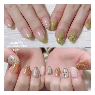 ミディアム ネイル 🐾enen style 🐾のネイルデザイン