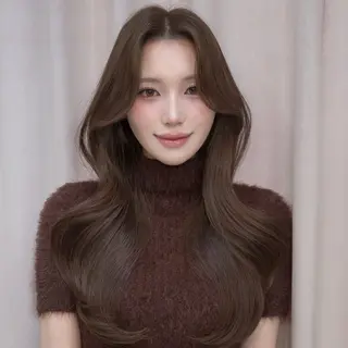 ロング セジュン 韓国レイヤー/顔周りのヘアスタイル