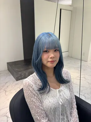 セミロング カラー TheEct Q'n ໒꒱· ﾟななこのヘアスタイル