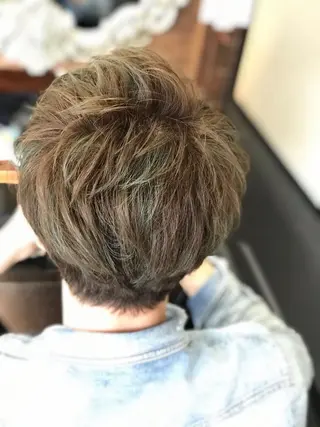 ショート カラー メンズ 大野 桃果🐸のヘアスタイル