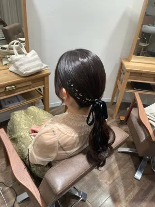 ロング アレンジ🎀ツヤ髪✨ 北野亜優実🌱のヘアスタイル