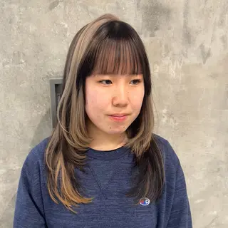 カラー 韓国ヘア AINA🐱のヘアスタイル