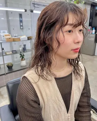 ロング パーマ 艶髪/透明感カラー tawadaのヘアスタイル