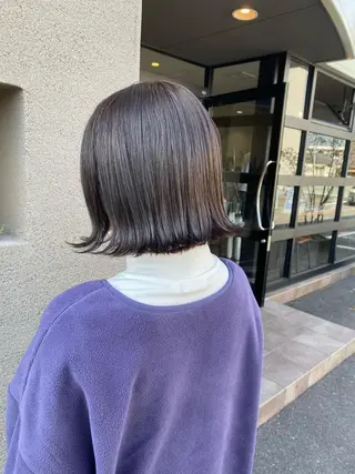 ミディアム maco 艶感ハイトーン🦋のヘアスタイル