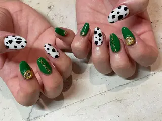 ネイル 韓国/ワンホン/長さ 出しつけ放題🎀のネイルデザイン