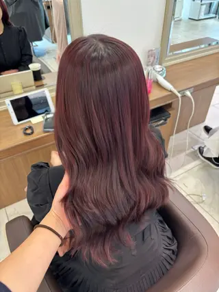ロング カラー 長妻莉央/縮毛矯正 髪質改善カラーのヘアスタイル