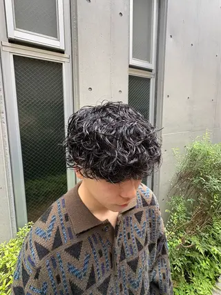 ショート パーマ メンズ 【メンズ特化】 横浜美容師kuのヘアスタイル