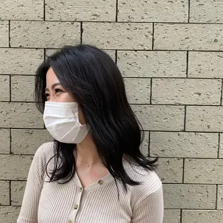 セミロング カラー 韓国好き🇰🇷 美容師MIKUのヘアスタイル