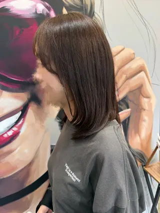 ミディアム ルナ🫐縮毛矯正 🫐髪質改善のヘアスタイル