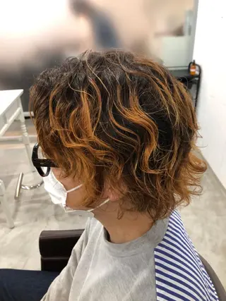 ミディアム カラー メンズ hair care ACRO店長 谷のヘアスタイル
