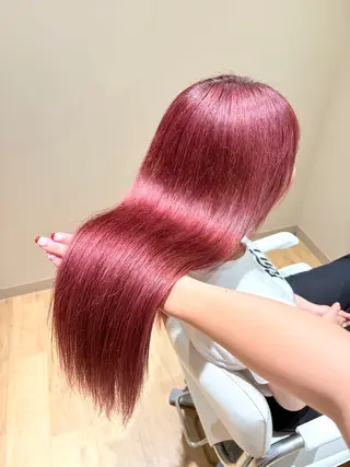 ロング カラー miwa♡暖色カラー 盛れる顔周り.ヘアメのヘアスタイル
