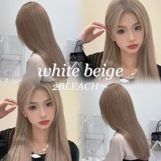 ロング カラー 色落ち綺麗🩰ハイ トーン🎀RINKAのヘアスタイル