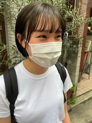 ショート 🐩透明感ミルクティ ーピンクニイナ🐩のヘアスタイル