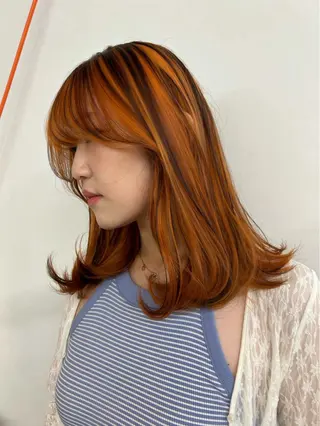 ミディアム カラー Tabuchi Mamiyaのヘアスタイル