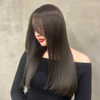 ロング カラー パーマ 🌼髪質改善/透明感 艶髪タケドミのヘアスタイル