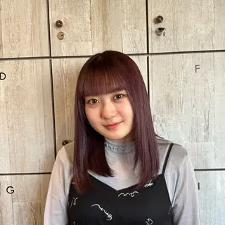 セミロング カラー 柔らかいbeige ¦韓国¦🩰マユ🩰のヘアスタイル