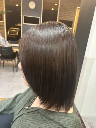 ミディアム カラー ✨髪質改善カラー✨ ストレート☔脇田のヘアスタイル