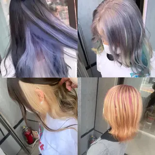 セミロング カラー 町田ブリーチ特化 MANATOのヘアスタイル