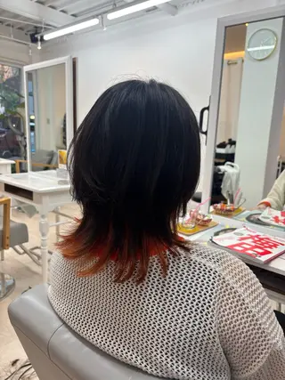 ミディアム ワタセ ヒメカのヘアスタイル