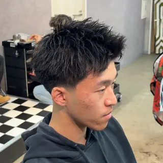 ショート パーマ ヘアアレンジ メンズ MENIN メンズ サロン 望月 涼太のヘアスタイル