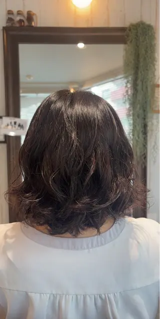ミディアム パーマ かさい さきのヘアスタイル