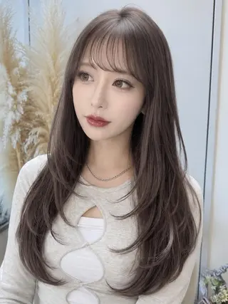 ロング レイヤーハイライト ブリーチJUNKIのヘアスタイル