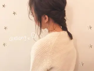 ミディアム ヘアアレンジ 市川 千夏のヘアスタイル