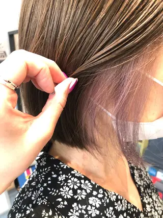 ミディアム カラー Kaede .のヘアスタイル
