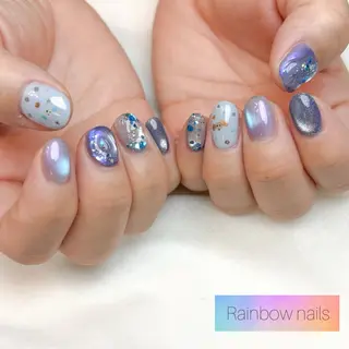 ネイル Rainbow nailsくろちゃんのネイルデザイン
