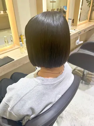 ミディアム 大山杏奈/ショート ボブ/カットモデルのヘアスタイル