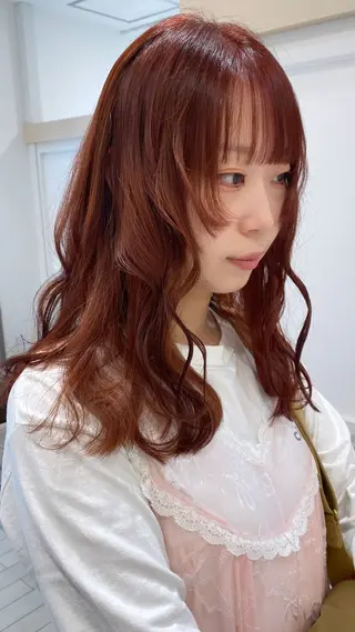 ロング 推しカラー🌙 RIHOのヘアスタイル