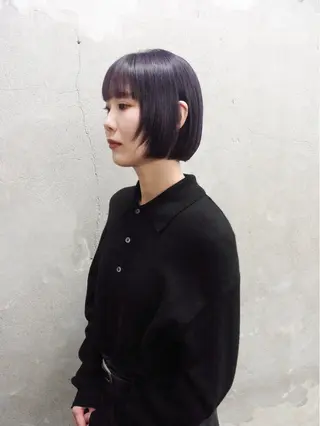 ショート カラー 茉樹@pullnoc /新宿/ボブ/モードのヘアスタイル