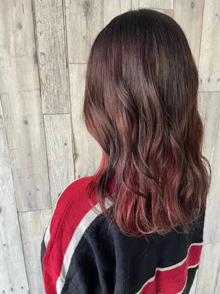 セミロング カラー 岩下 侑里のヘアスタイル