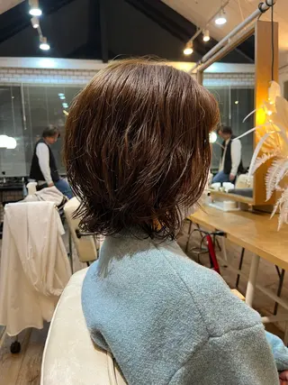 ミディアム カラー SPUR ふうのヘアスタイル