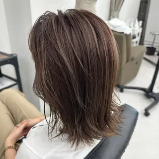 セミロング カラー パーマ ヘアアレンジ メンズ キッズ ネイル マツエク・マツパ アイブロウ mona/ ストレートスタイル✨のヘアスタイル