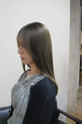 カラー ブリーチなし透明感 のプロ松村 潤のヘアスタイル