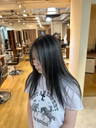 ロング カラー 林 佑哉のヘアスタイル