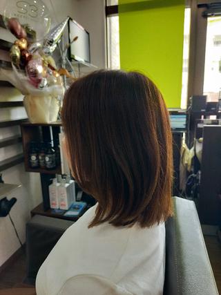 ミディアム パーマ 大城正樹 Cecil HAIRのヘアスタイル
