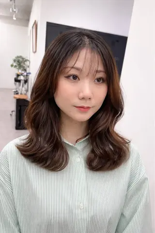 ミディアム 大阪🎀似合わせ /艶感カラー/長谷のヘアスタイル