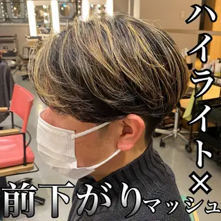 ミディアム カラー unopulir 景山 凌のヘアスタイル
